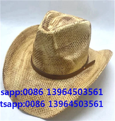Cowboyhut Damen Vintage Western geflochtener Gürtel Dekor