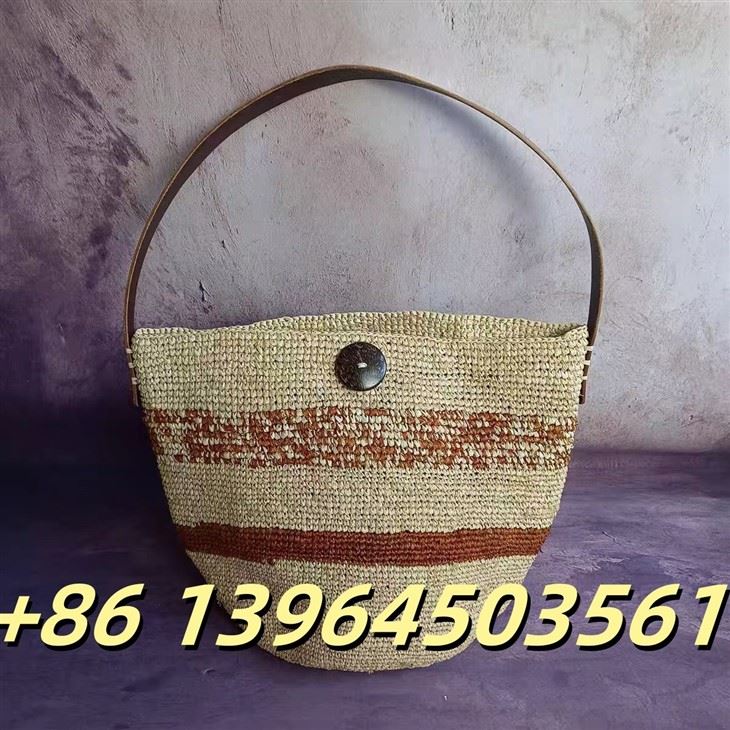 Handgewebte Schulter -Raffia -Tasche