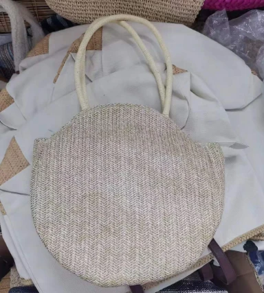 PP Braid Runde Stroh Urlaub Damen Tasche