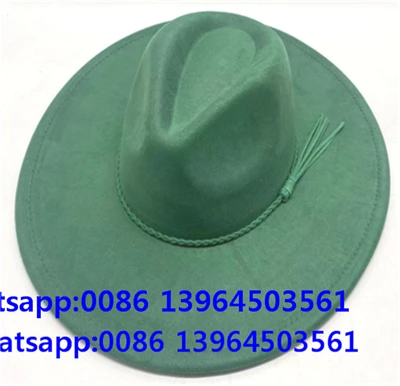 Grüner, schicker Fedora-Hut mit Sonnenschutz