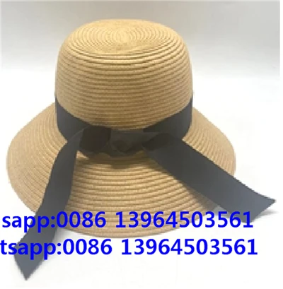 Strohhut mit Bogendekor Sonnenschutz Frauenhut