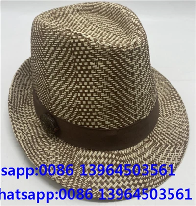 Kurzkrempiger Boho-Strohhut für Herren