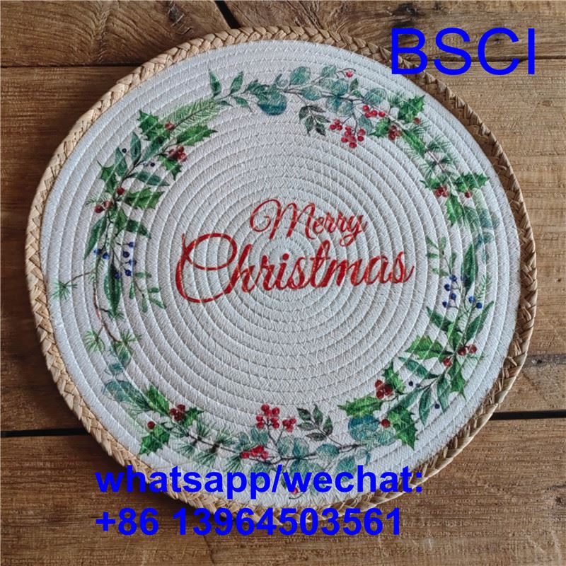 Weihnachts-Tischsets mit Wasserhyazinthe