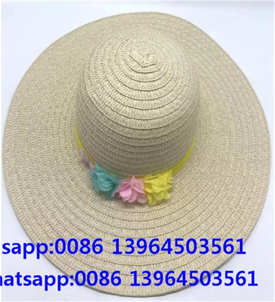 Beidge Sommer Damen Hut mit handgemachter Blume