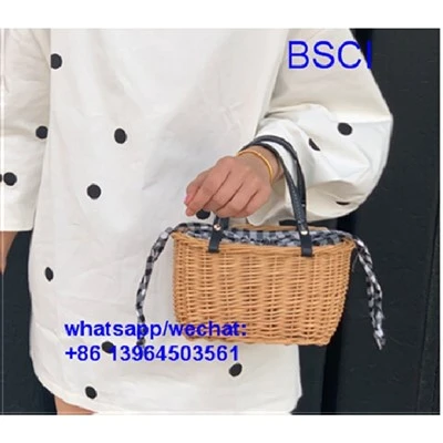 Rattan-gewebte Taschen für Damen