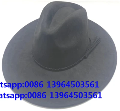 Rancher Wolle Schwarzer Hut Fedora Cowboyhut