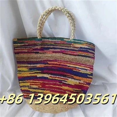 Handgefertigtes Multi-Farben-Raffia-Eimer