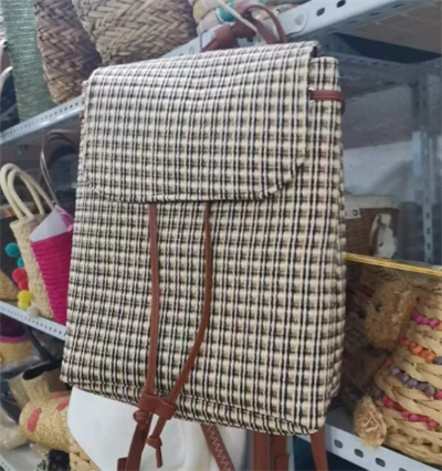 PP gewebte Frauen -Rucksacktasche