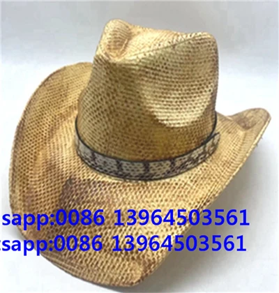 Strohhut für Herren, Demin-Cowboyhut