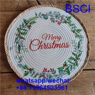 Weihnachts-Tischsets mit Wasserhyazinthe