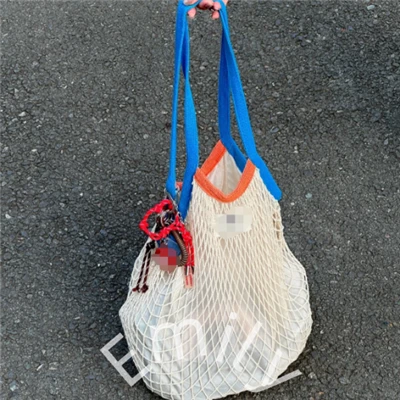 Baumwollbeutel Mesh -Einkaufstaschen