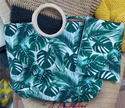 Tropische Frauen Strand Tasche Ein Set