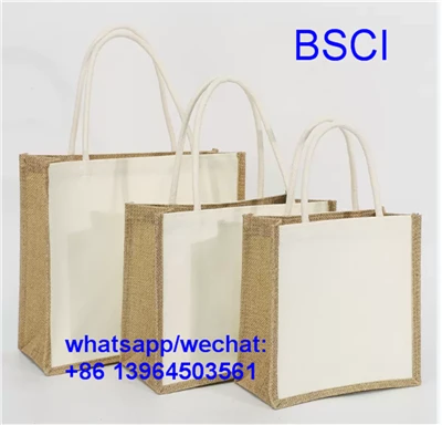 Natürliche Leinwand Tasche