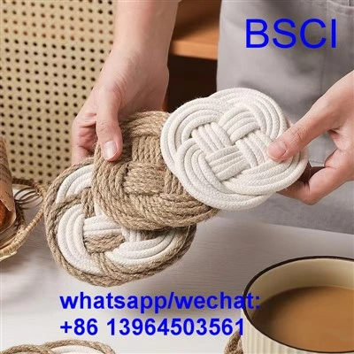 Natürliches Jute-Tischsets-Muster