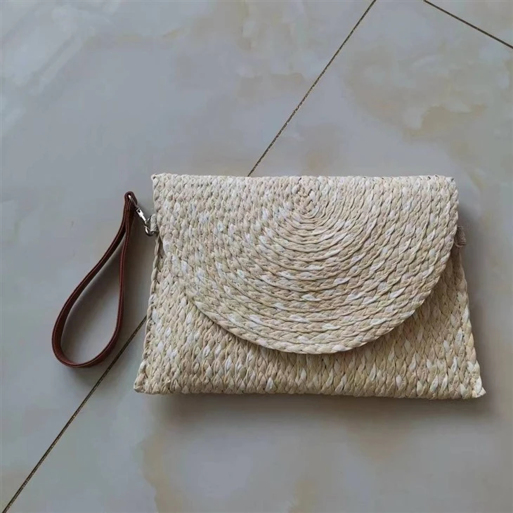 Frauen Strohgeflechtskupplungen Tasche
