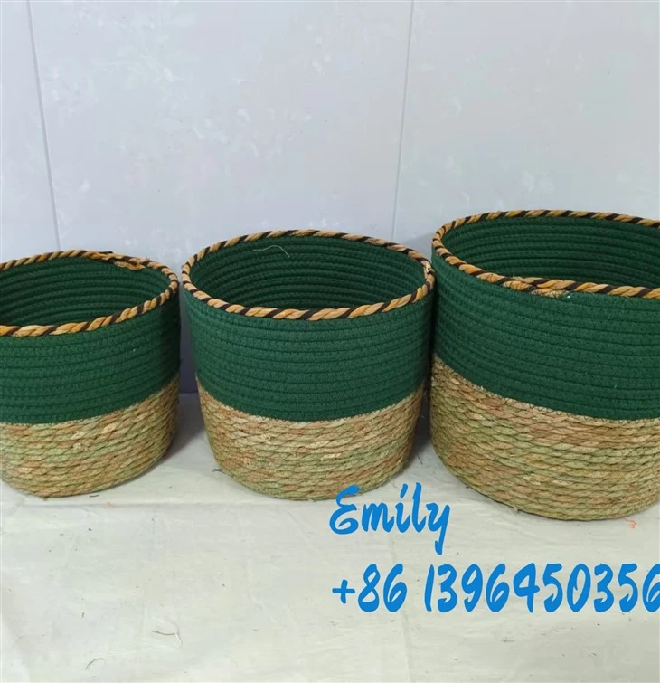 Woven Storage Baskets in Cupboard